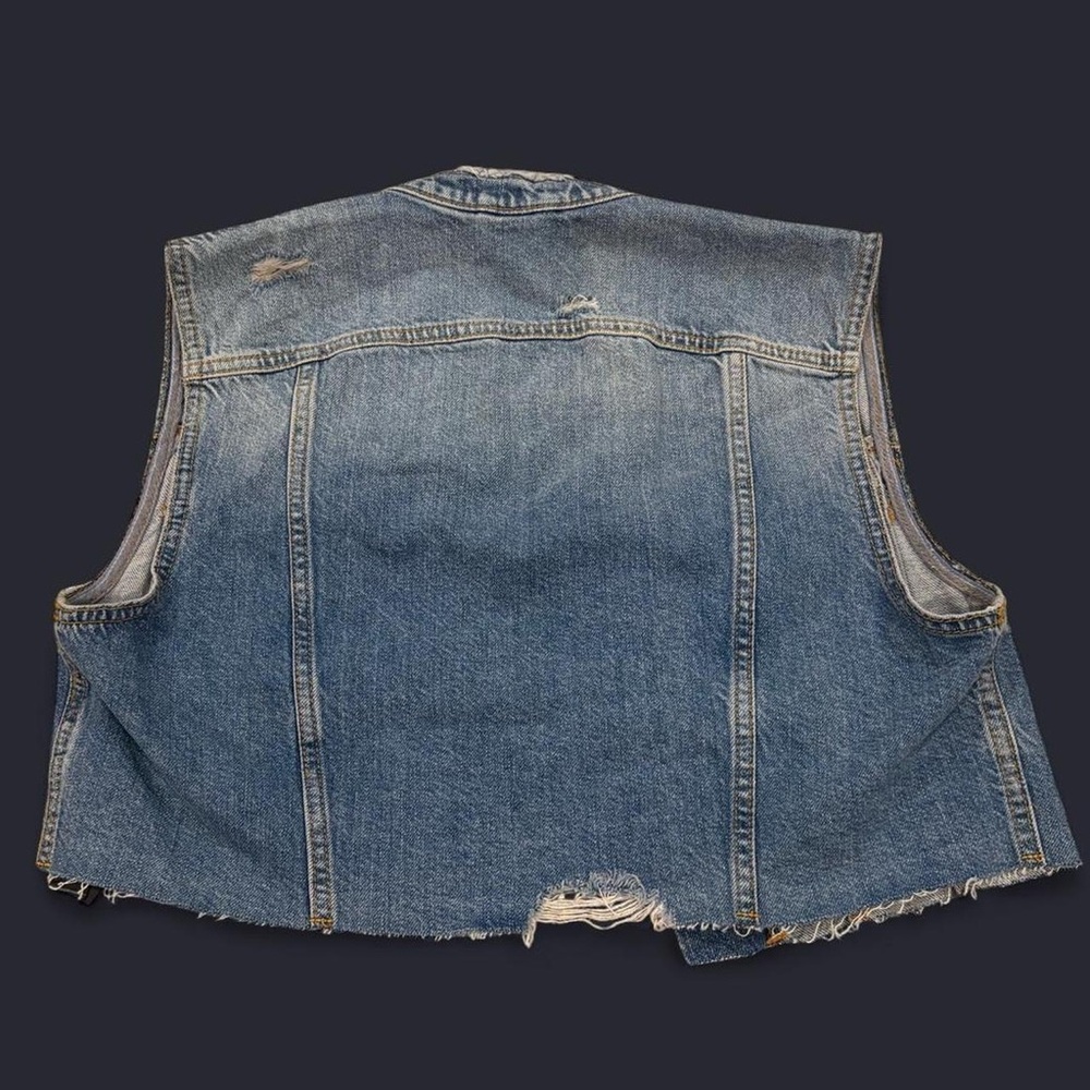 Zara cropped denim trucker vest - Picture 2 of 2